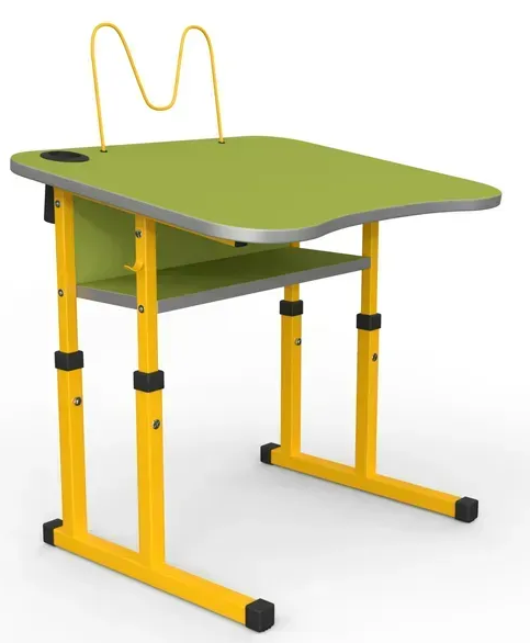 Стіл учнівський одномісний з нахилом №4-7 без полиці /700х500 МФ Вересень